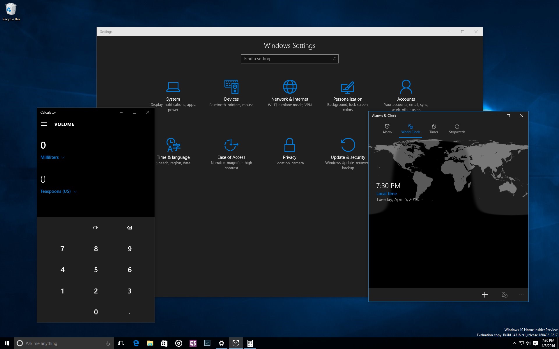Windows 10 Insider Preview Build 14316-02